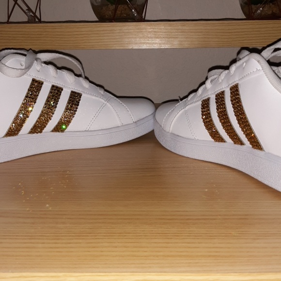 Women's Adidas cloudfoam Gold bling sparkle - Picture 3 of 6